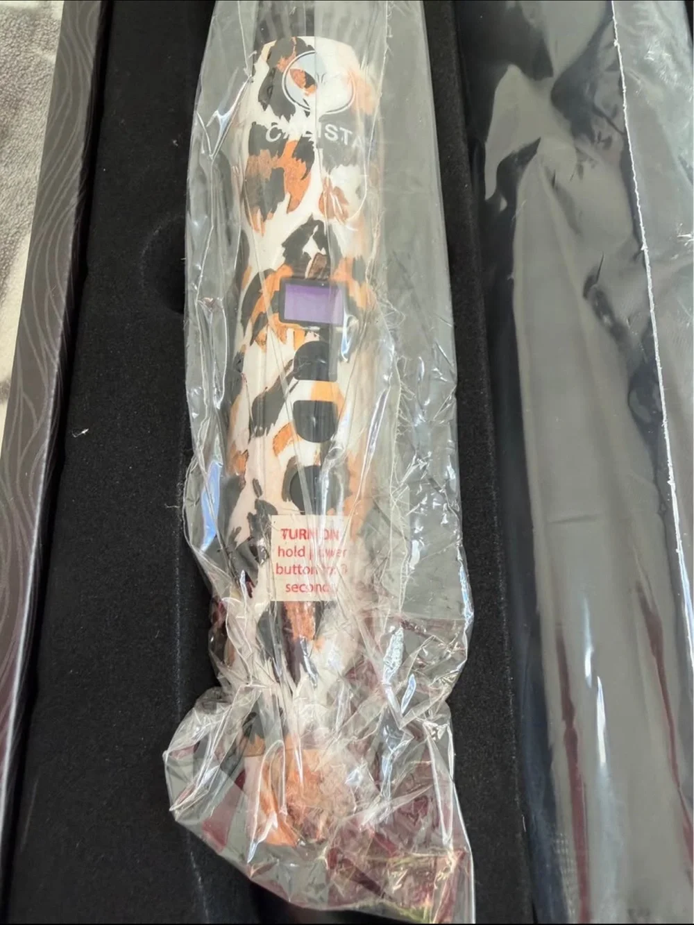 Calista Gold & Black Hair Brush Set - Leopard Accent